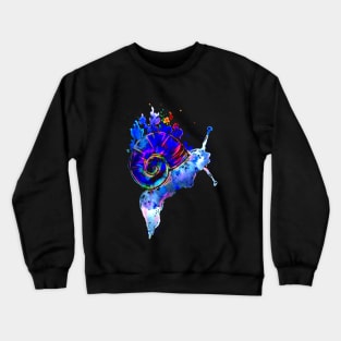 Blue Dissolving Space Snail Crewneck Sweatshirt